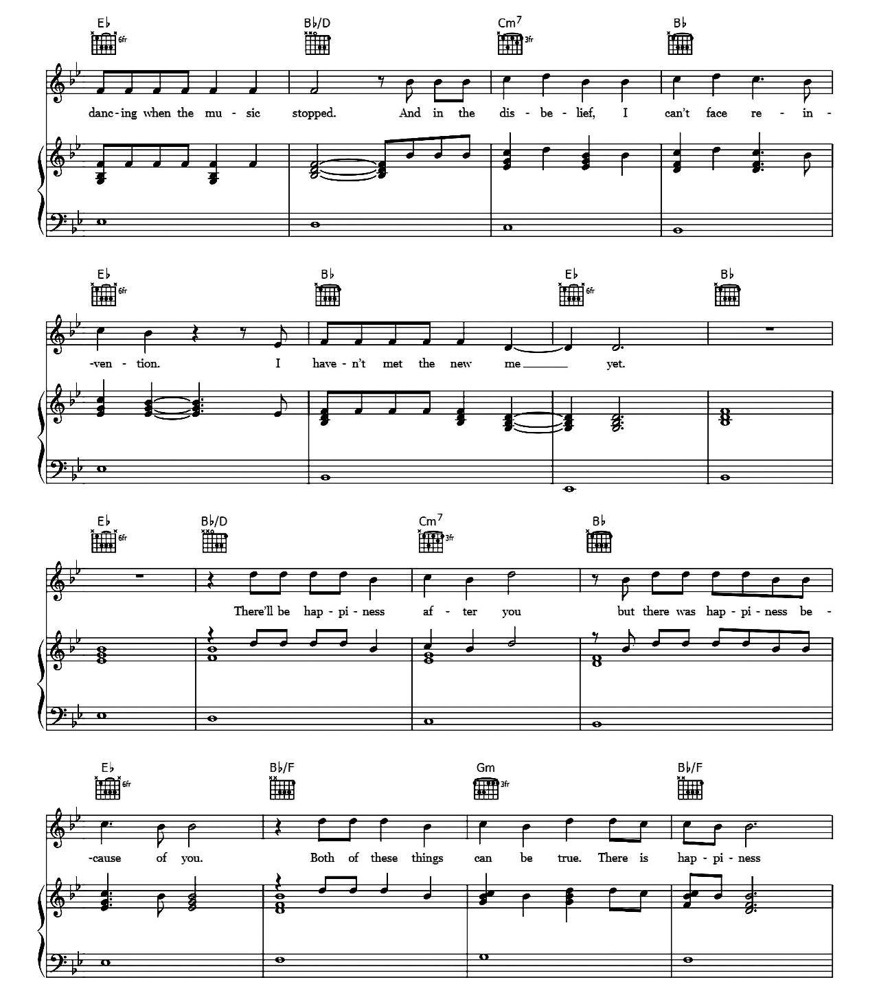 Happiness sheet music 2