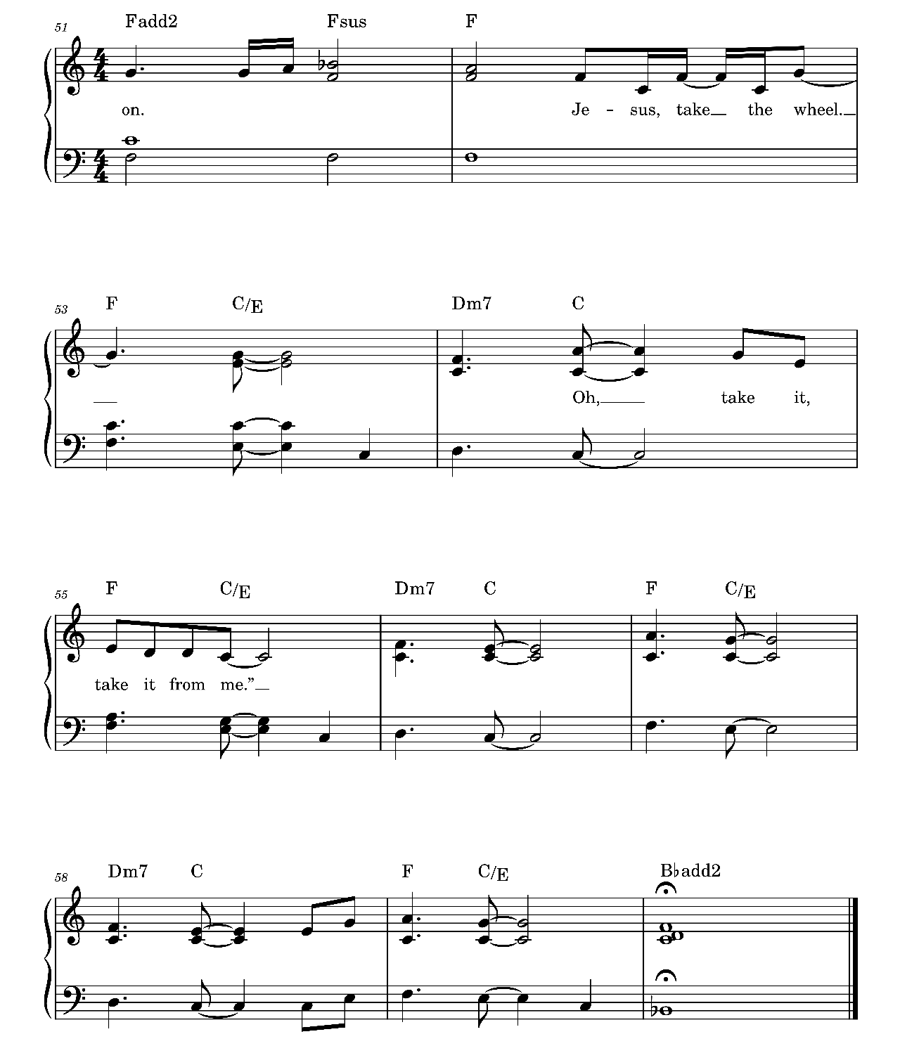 Jesus Take The Wheel sheet music 7