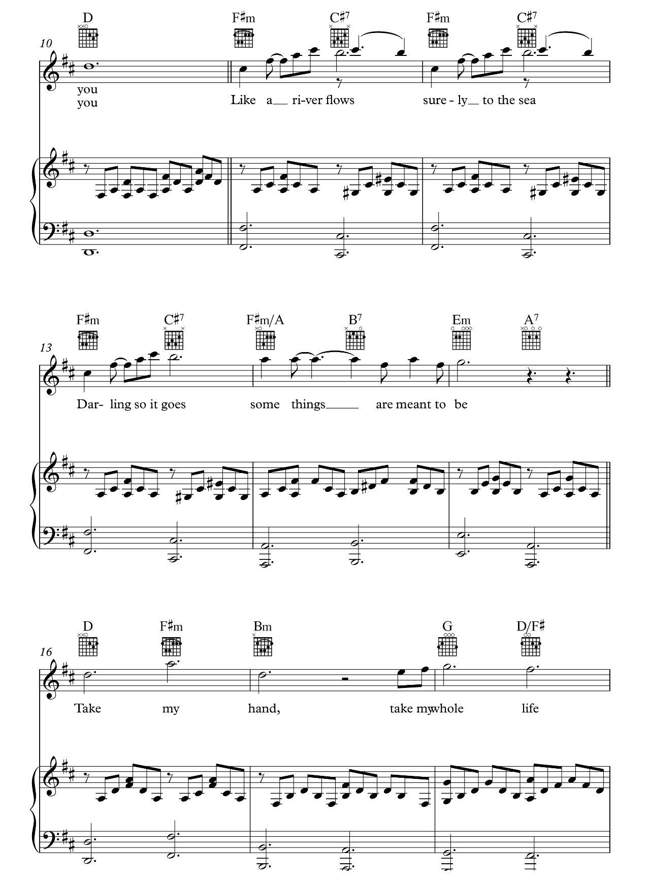 Can't Help Falling In Love sheet music 2