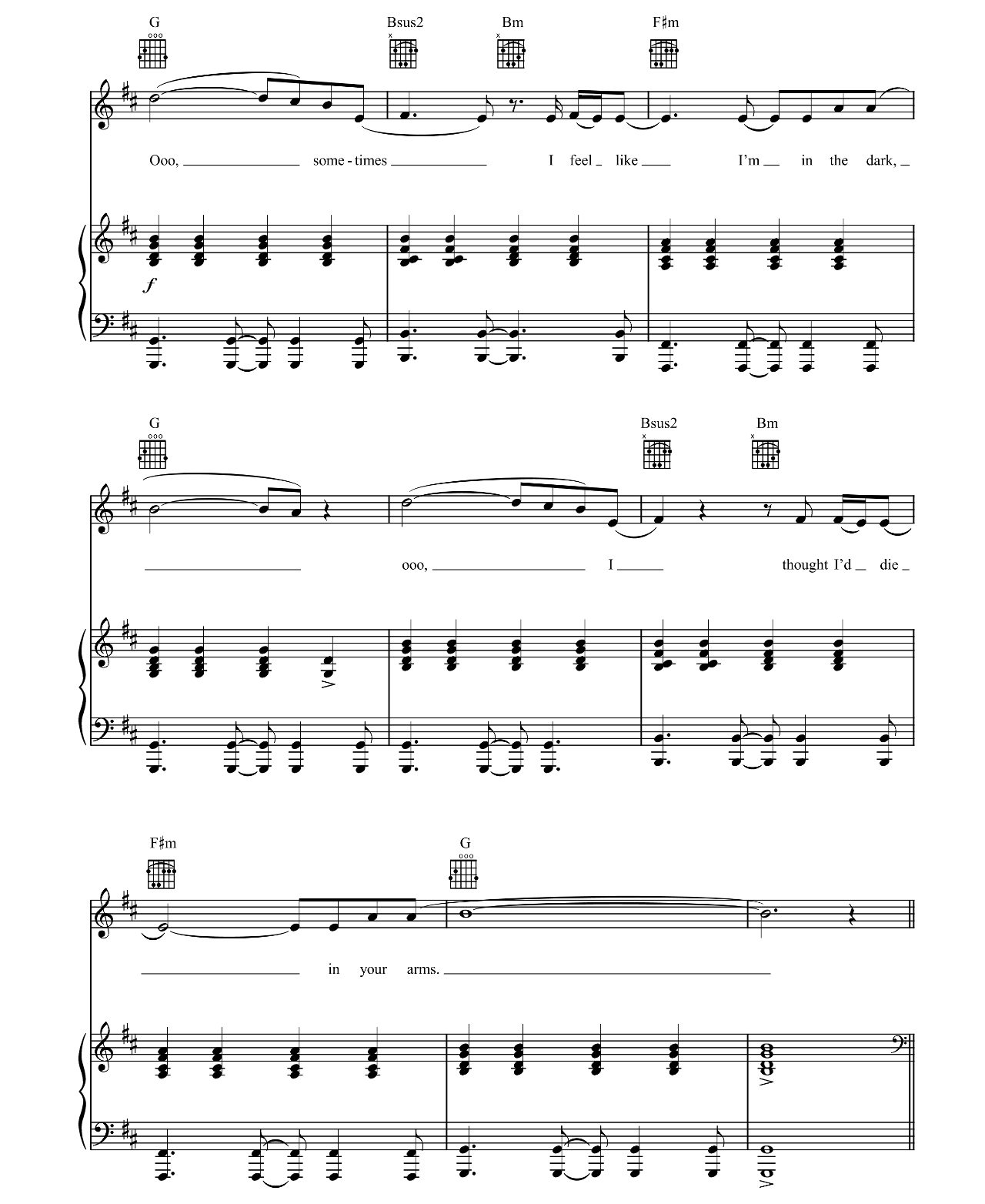 Can't Let Go sheet music 4