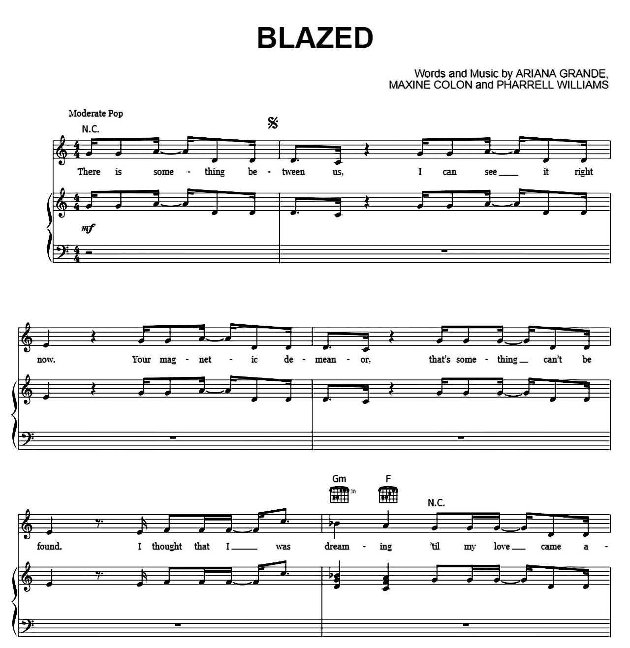 Blazed sheet music