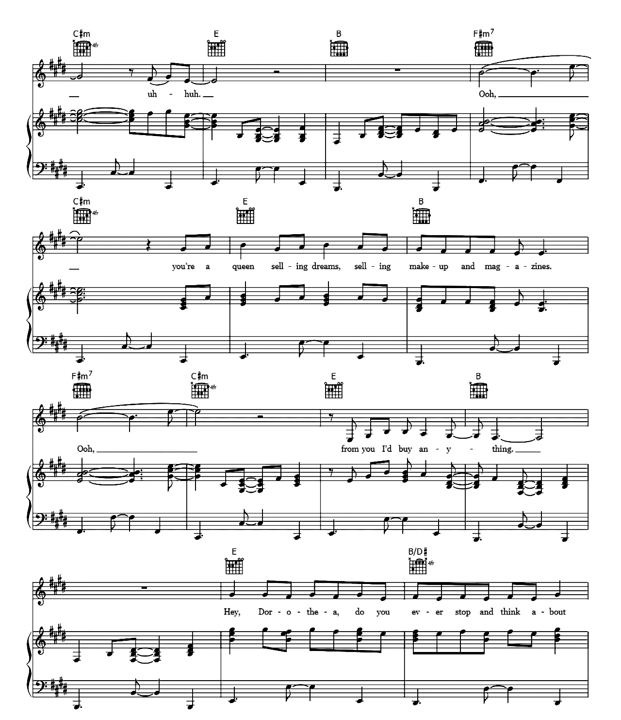 Dorothea sheet music 4