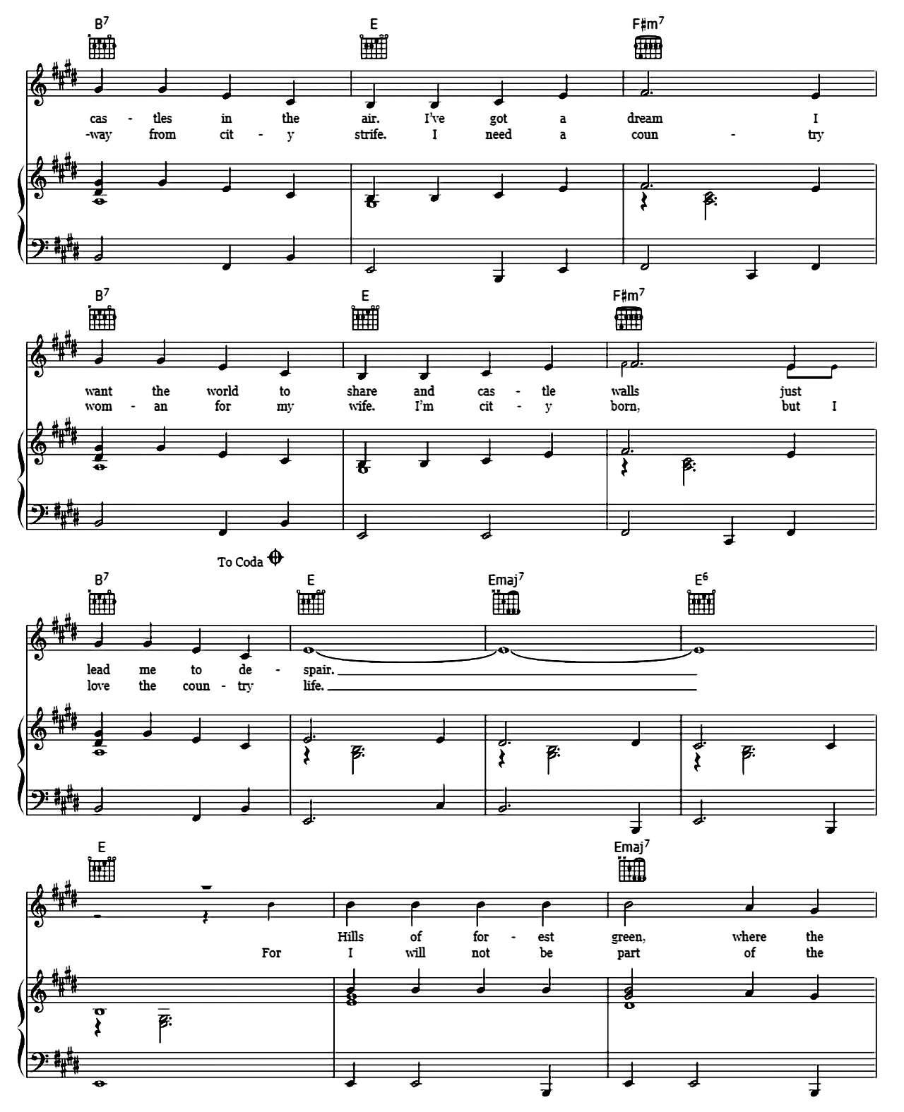 Castles In The Air sheet music 2