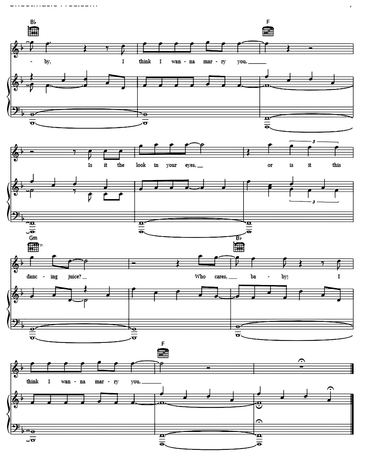 Marry You sheet music 7