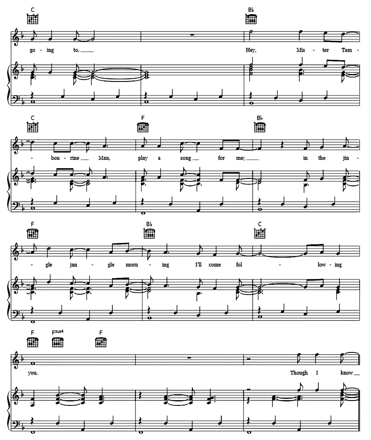 Mr. Tambourine Man sheet music 2