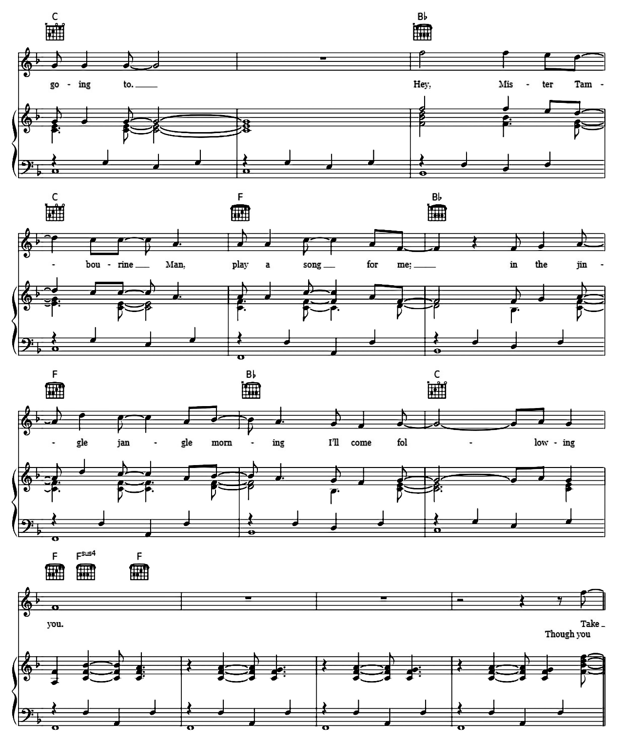 Mr. Tambourine Man sheet music 5