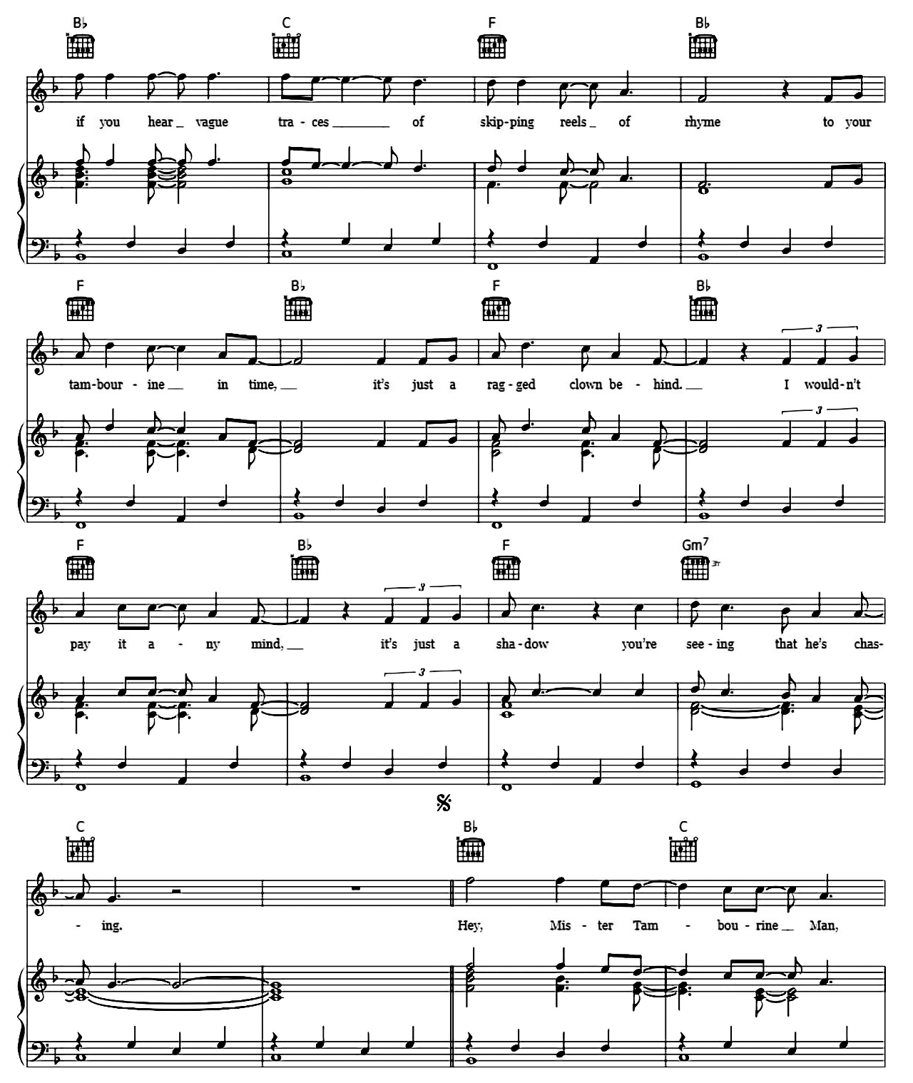 Mr. Tambourine Man sheet music 8