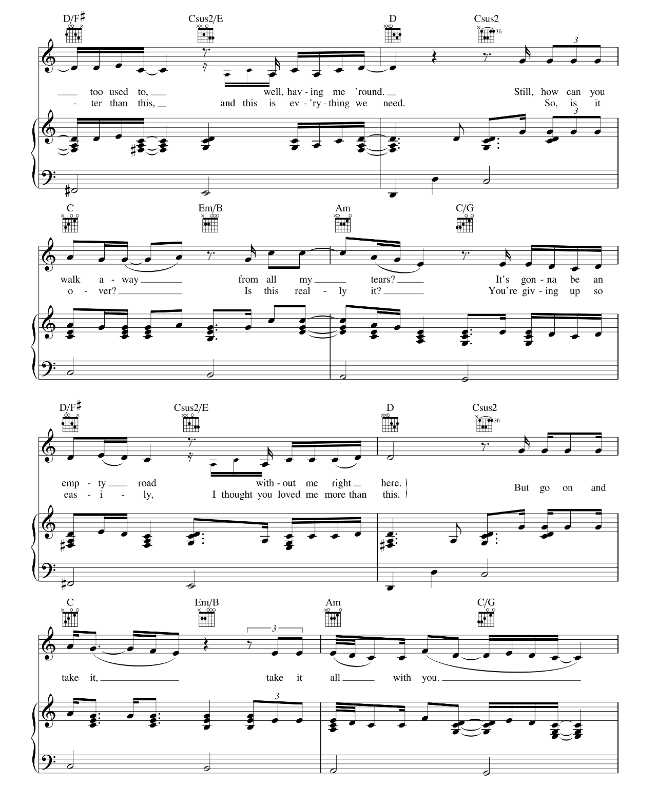 Take It All sheet music 2