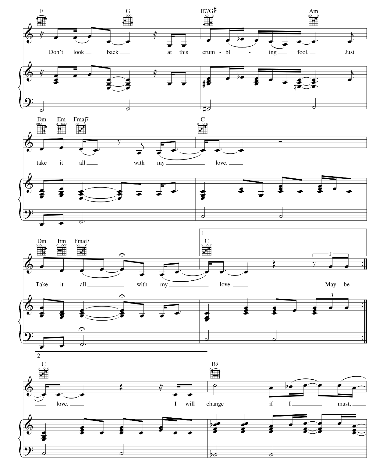 Take It All sheet music 3