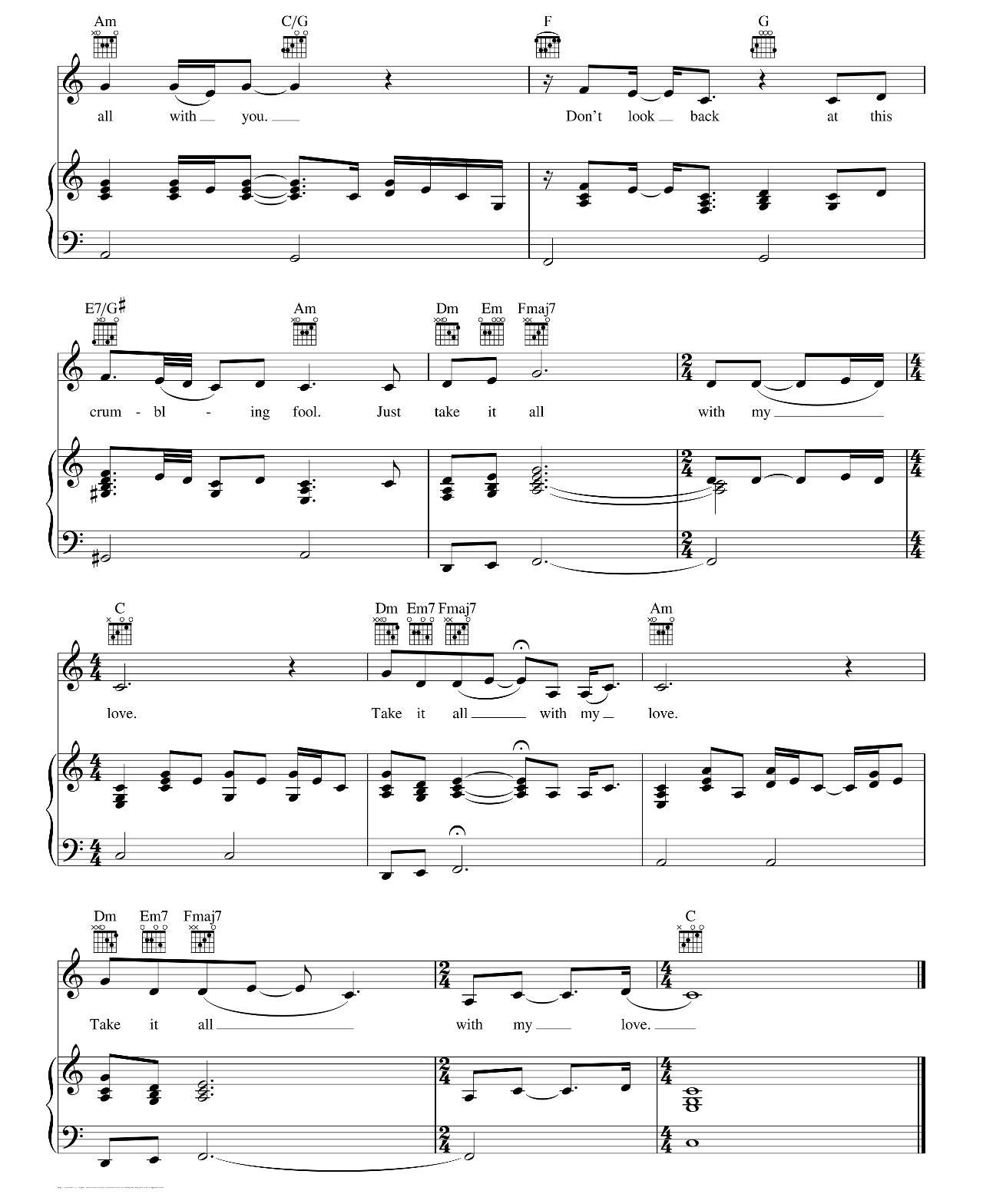 Take It All sheet music 6