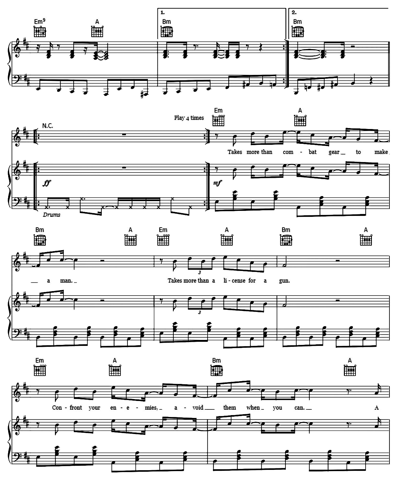 An Englishman In New York sheet music 6