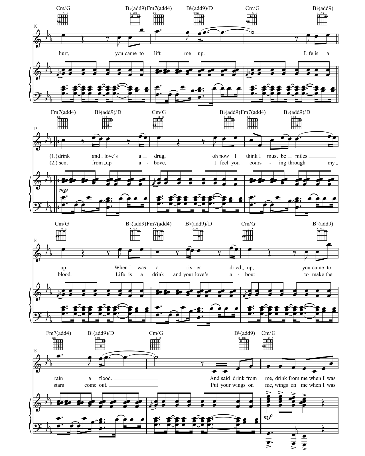 Hymn For The Weekend sheet music 2