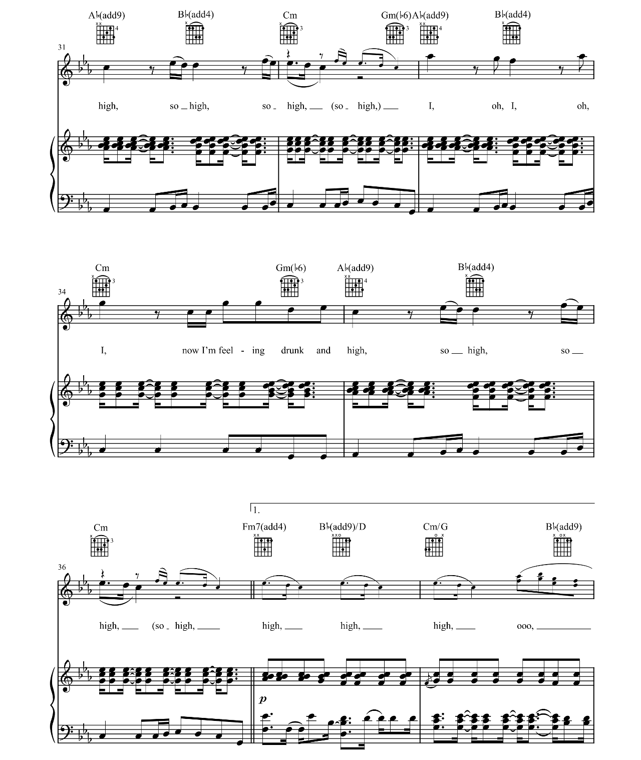 Hymn For The Weekend sheet music 4