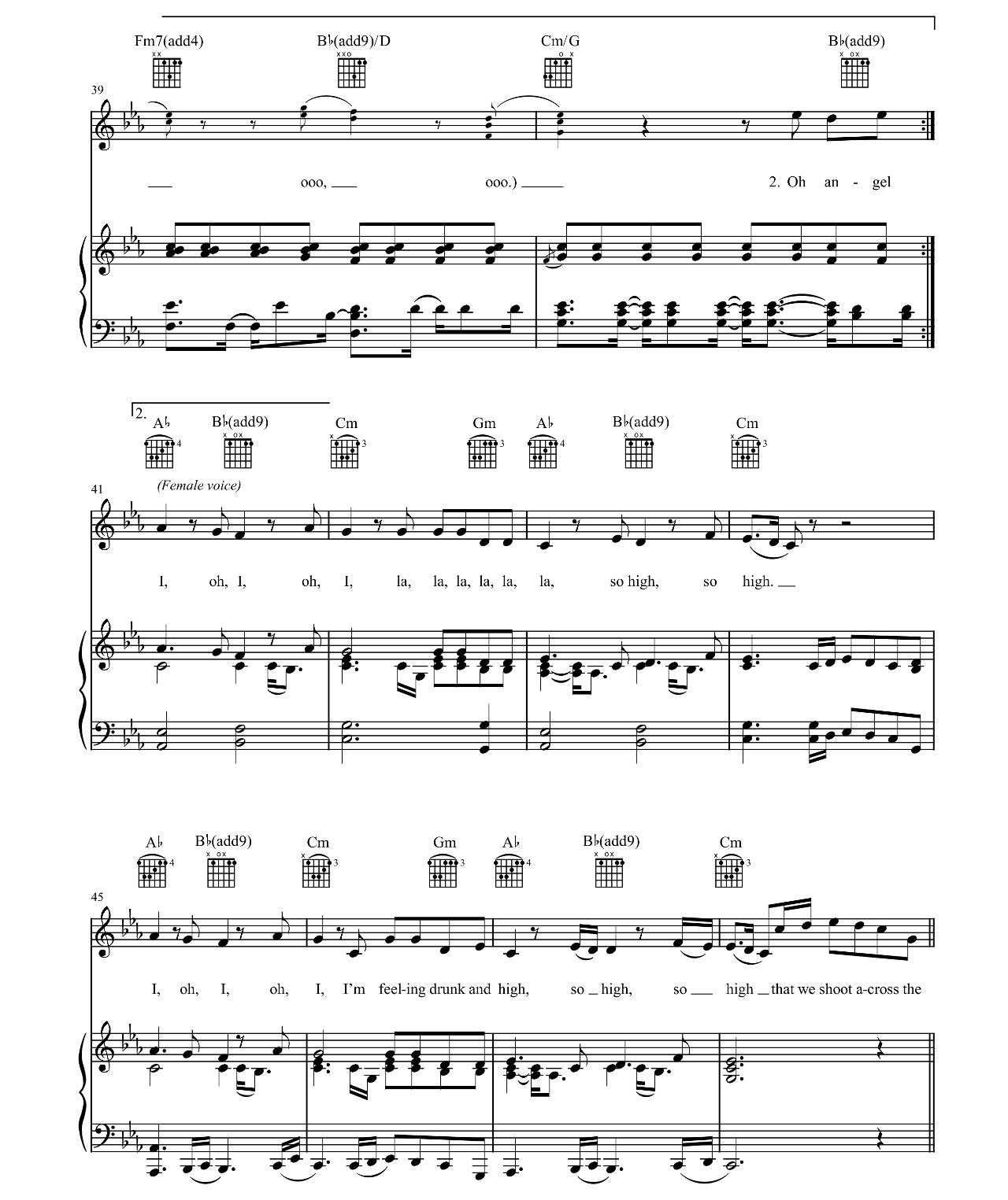 Hymn For The Weekend sheet music 5