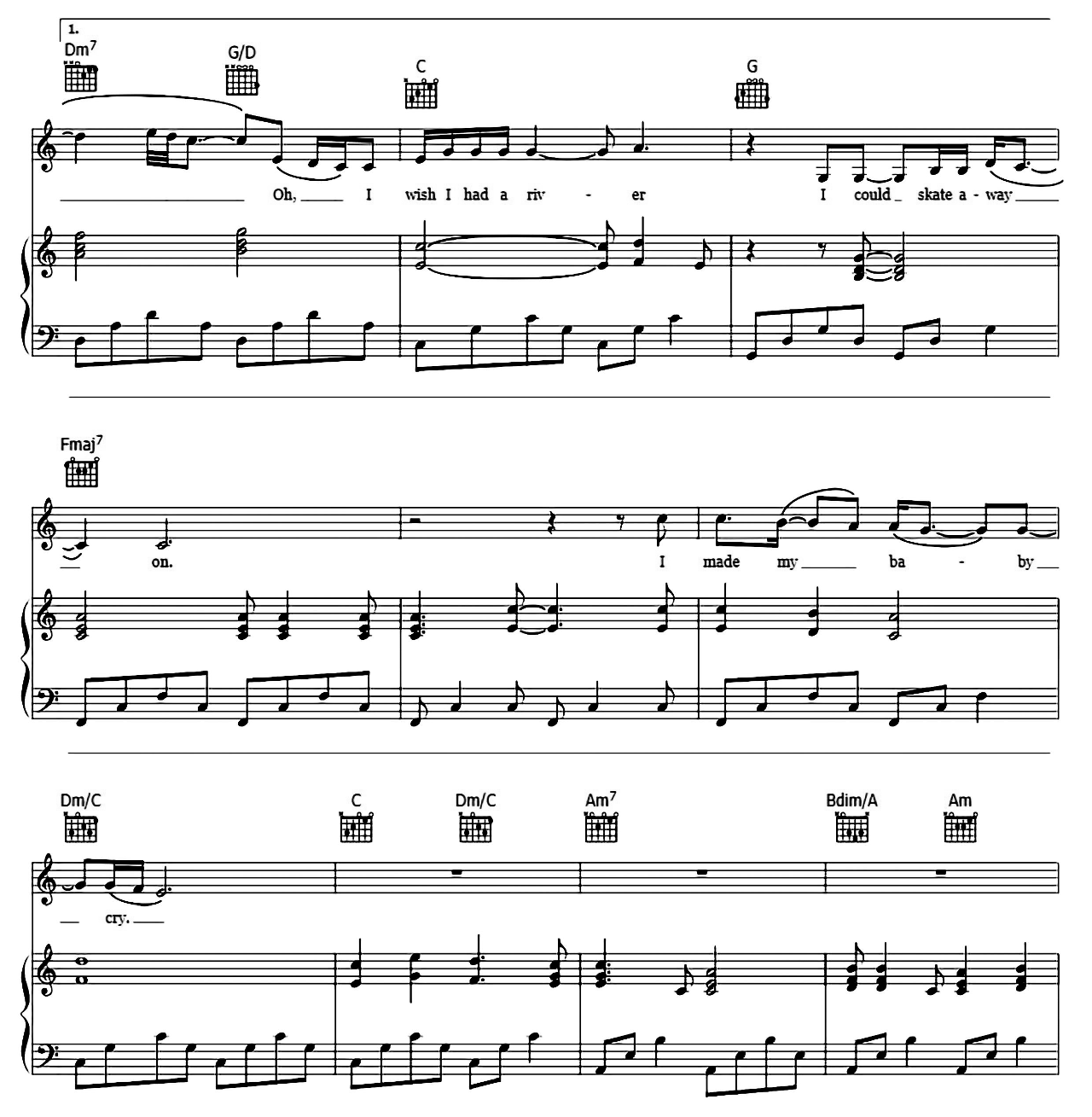 River sheet music 4