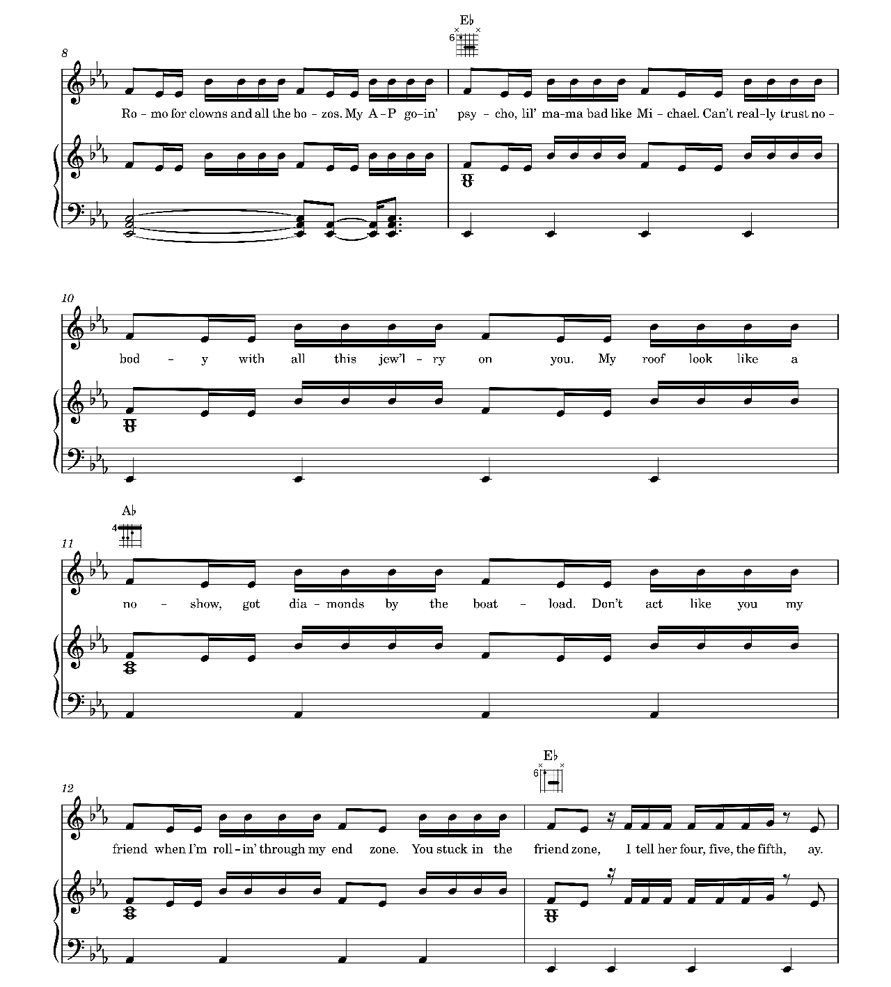 Psycho sheet music 2