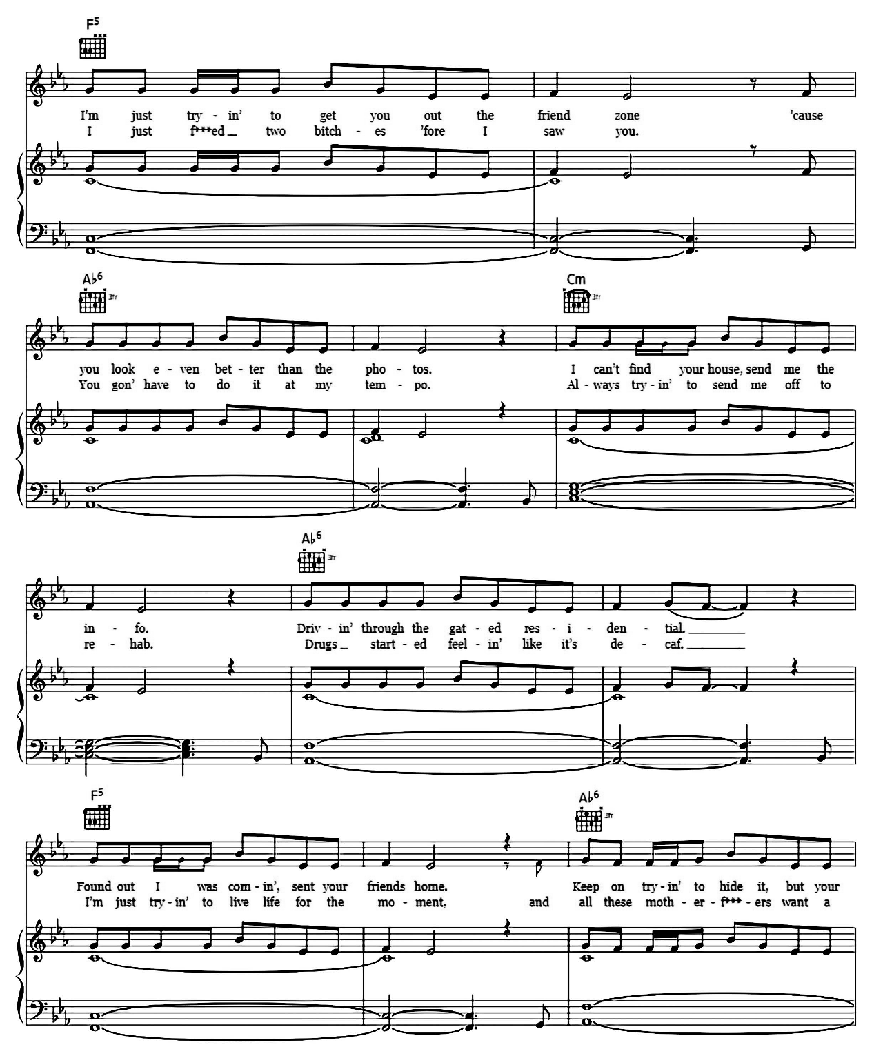 The Hills sheet music 2