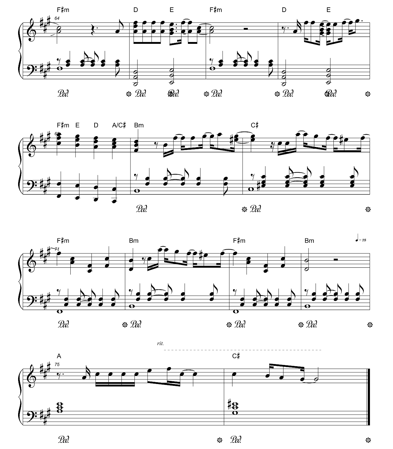 Billionaire sheet music 5