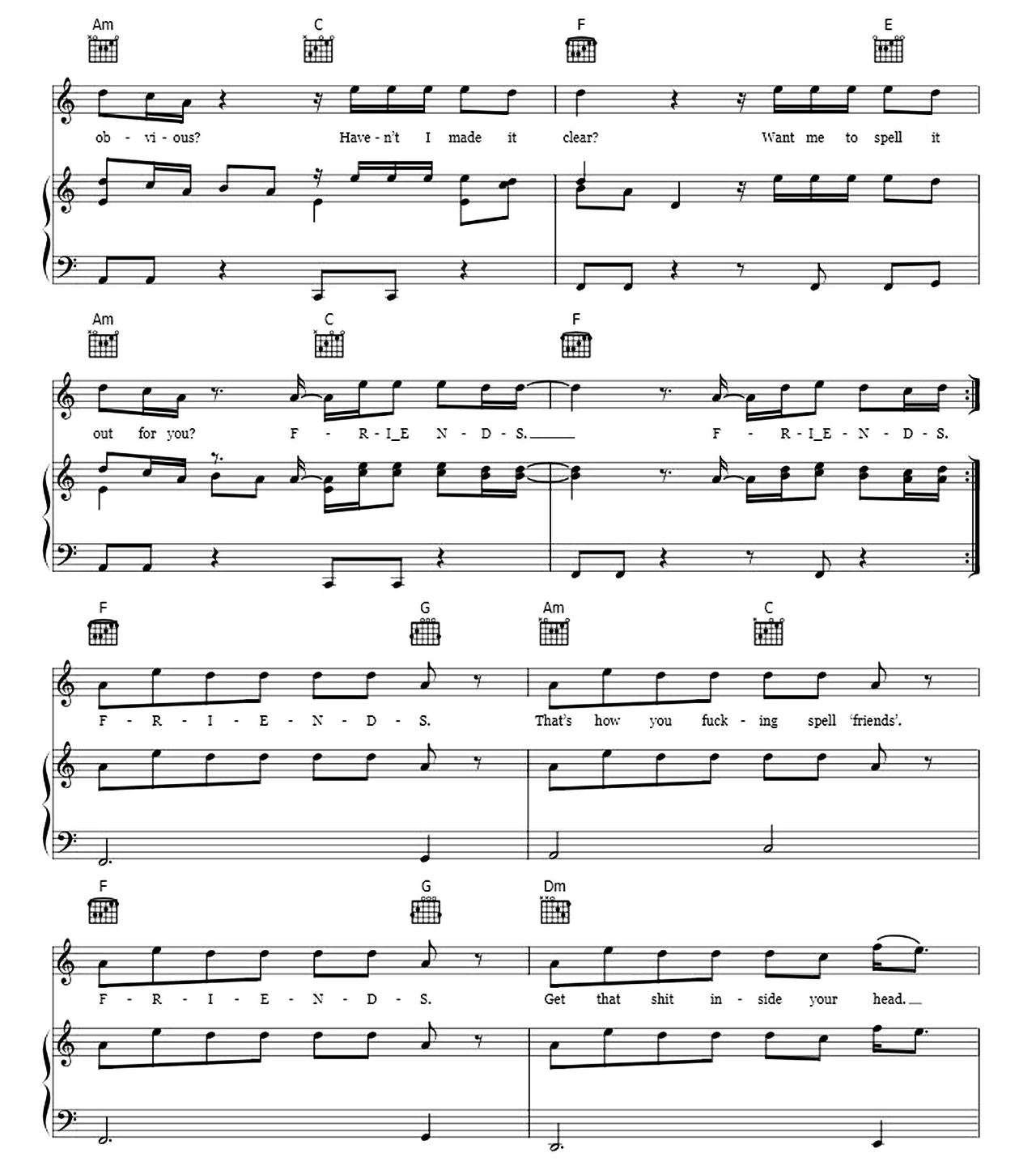 FRIENDS sheet music 4