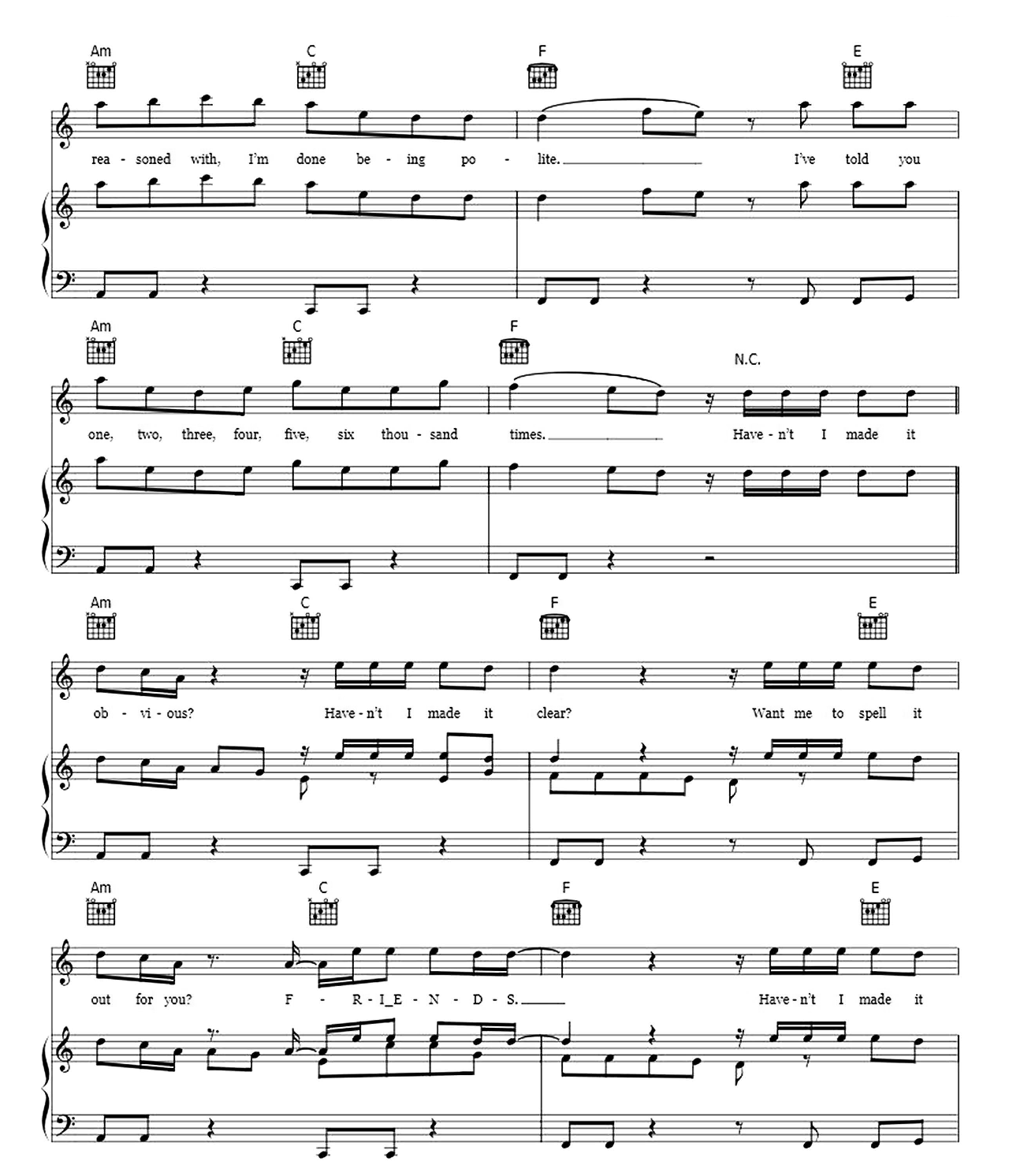 FRIENDS sheet music 6