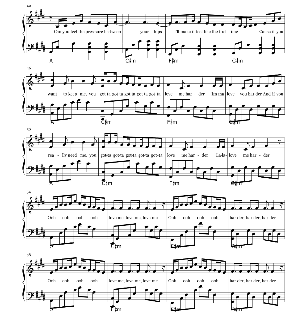 Love Me Harder sheet music 3