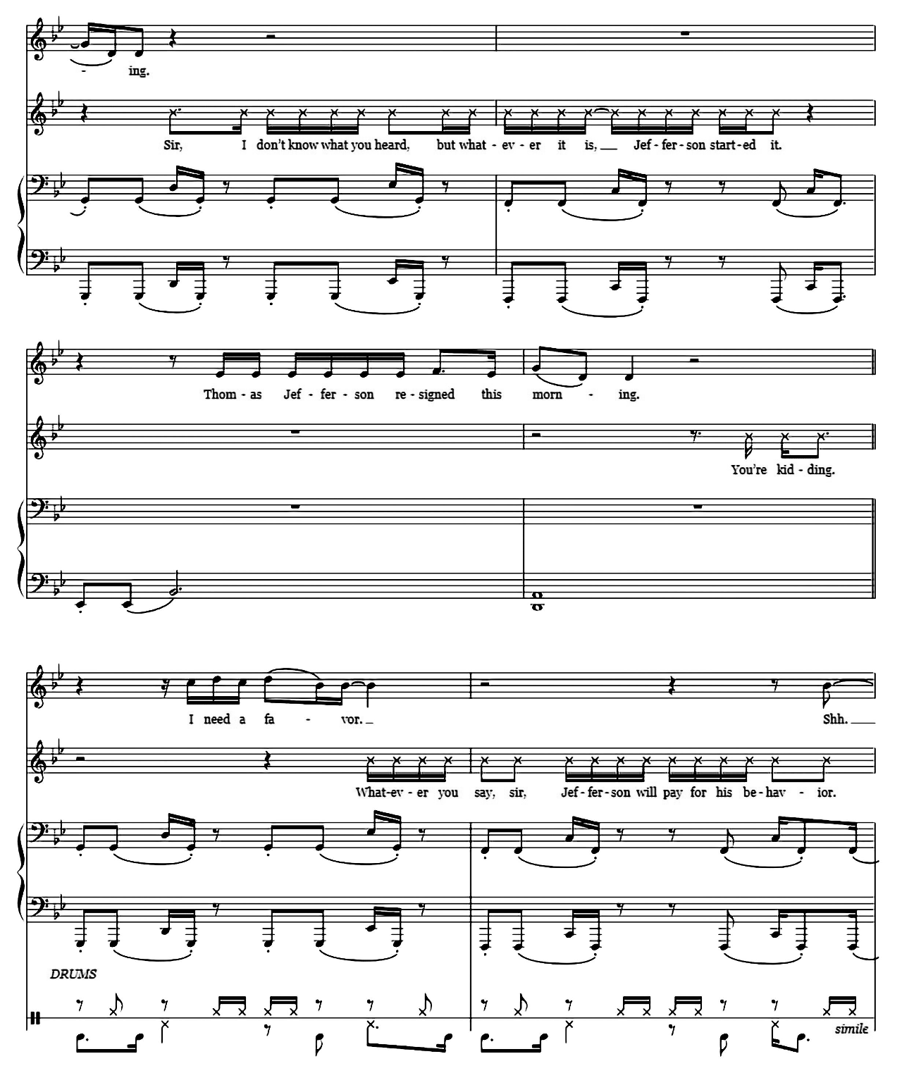 One Last Time (from Hamilton) sheet music 2