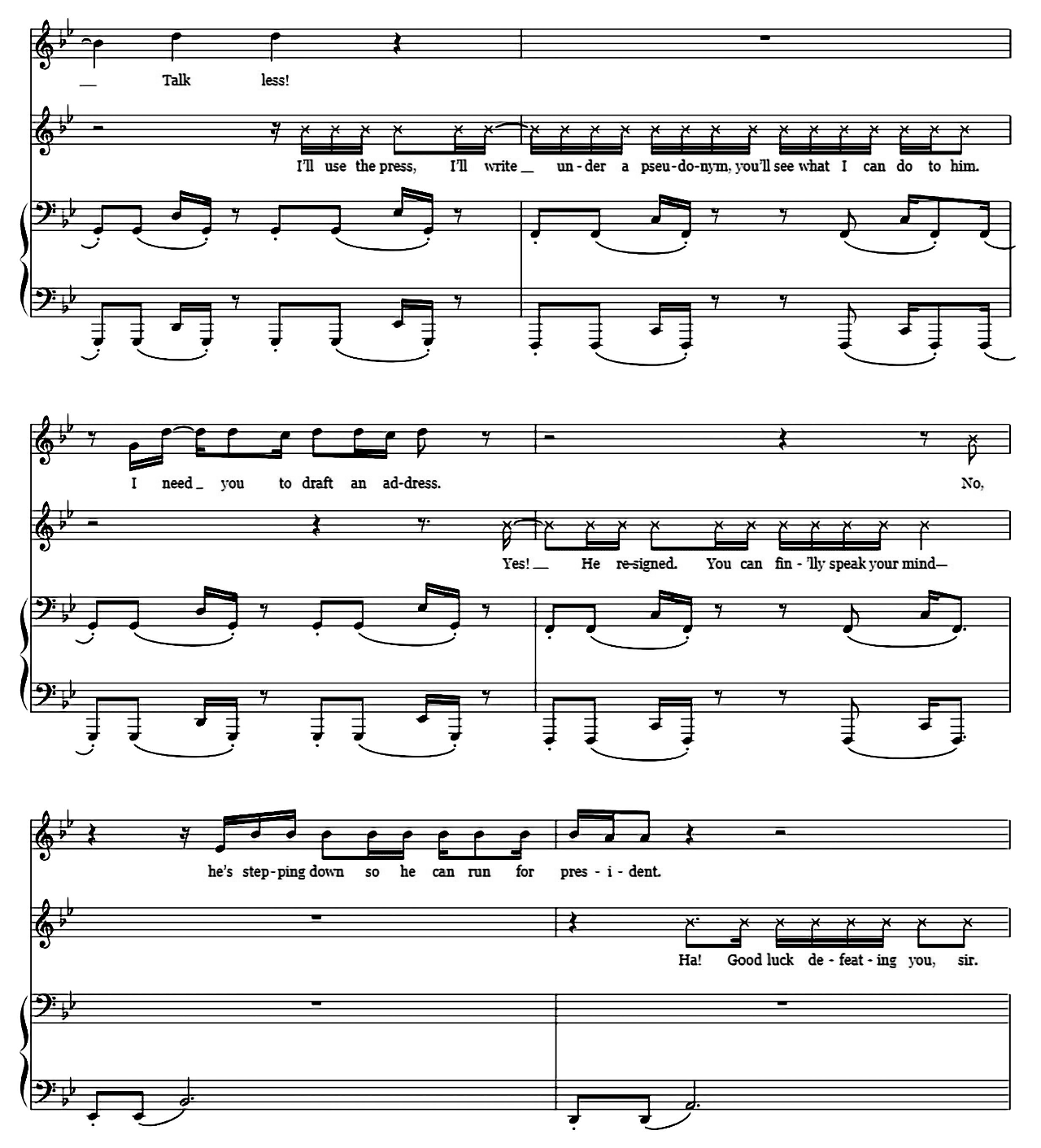 One Last Time (from Hamilton) sheet music 3