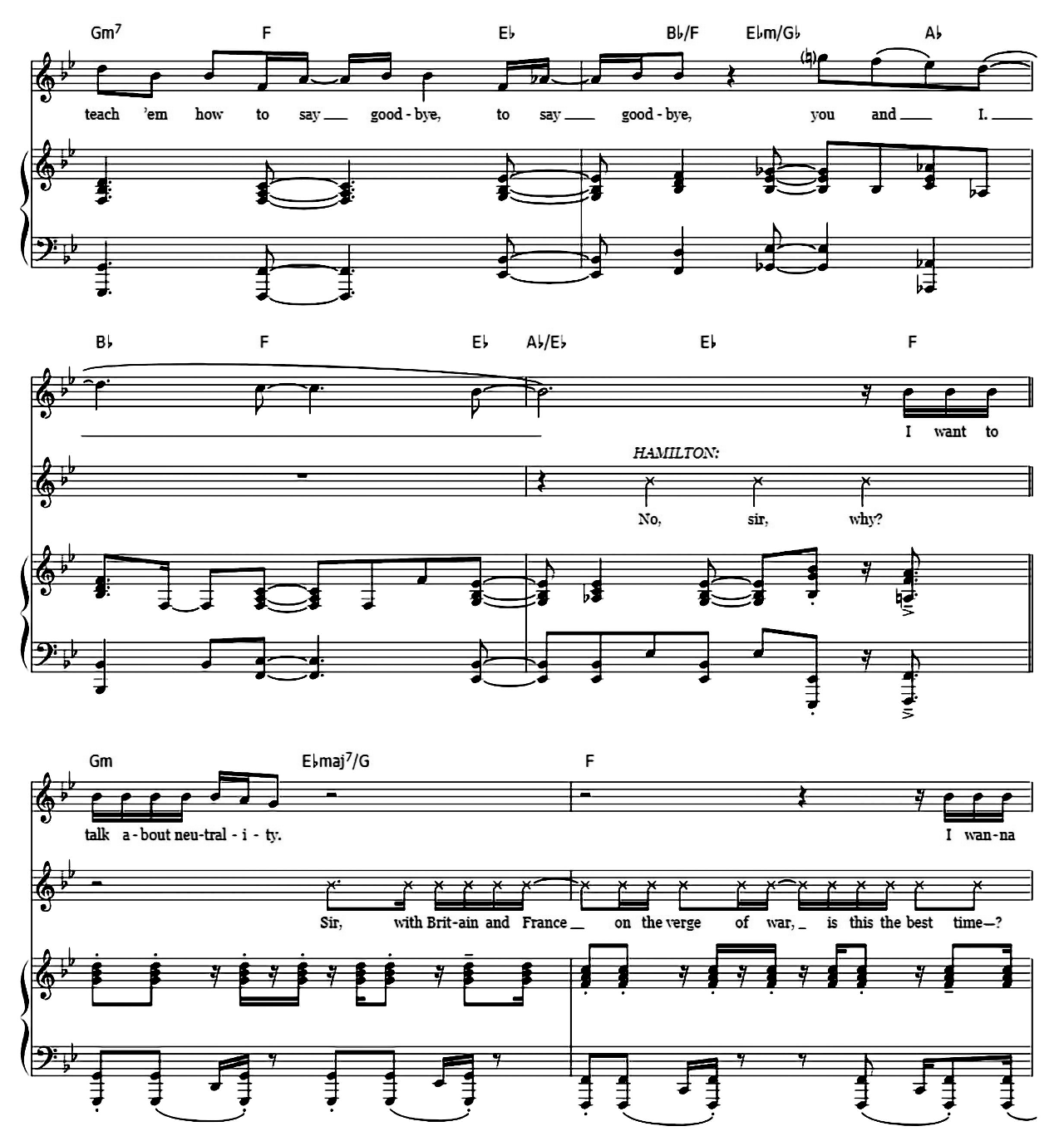 One Last Time (from Hamilton) sheet music 5