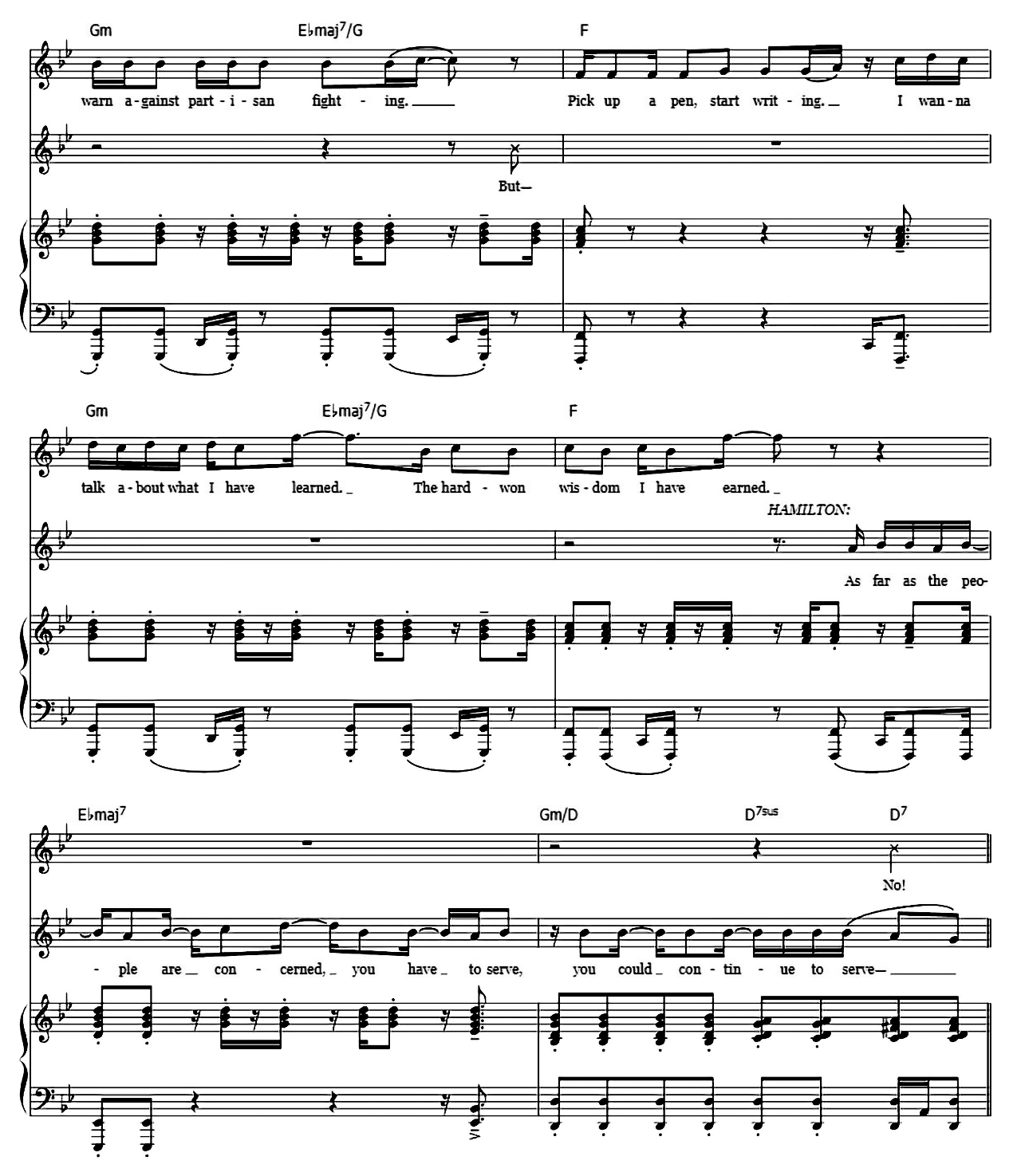 One Last Time (from Hamilton) sheet music 6