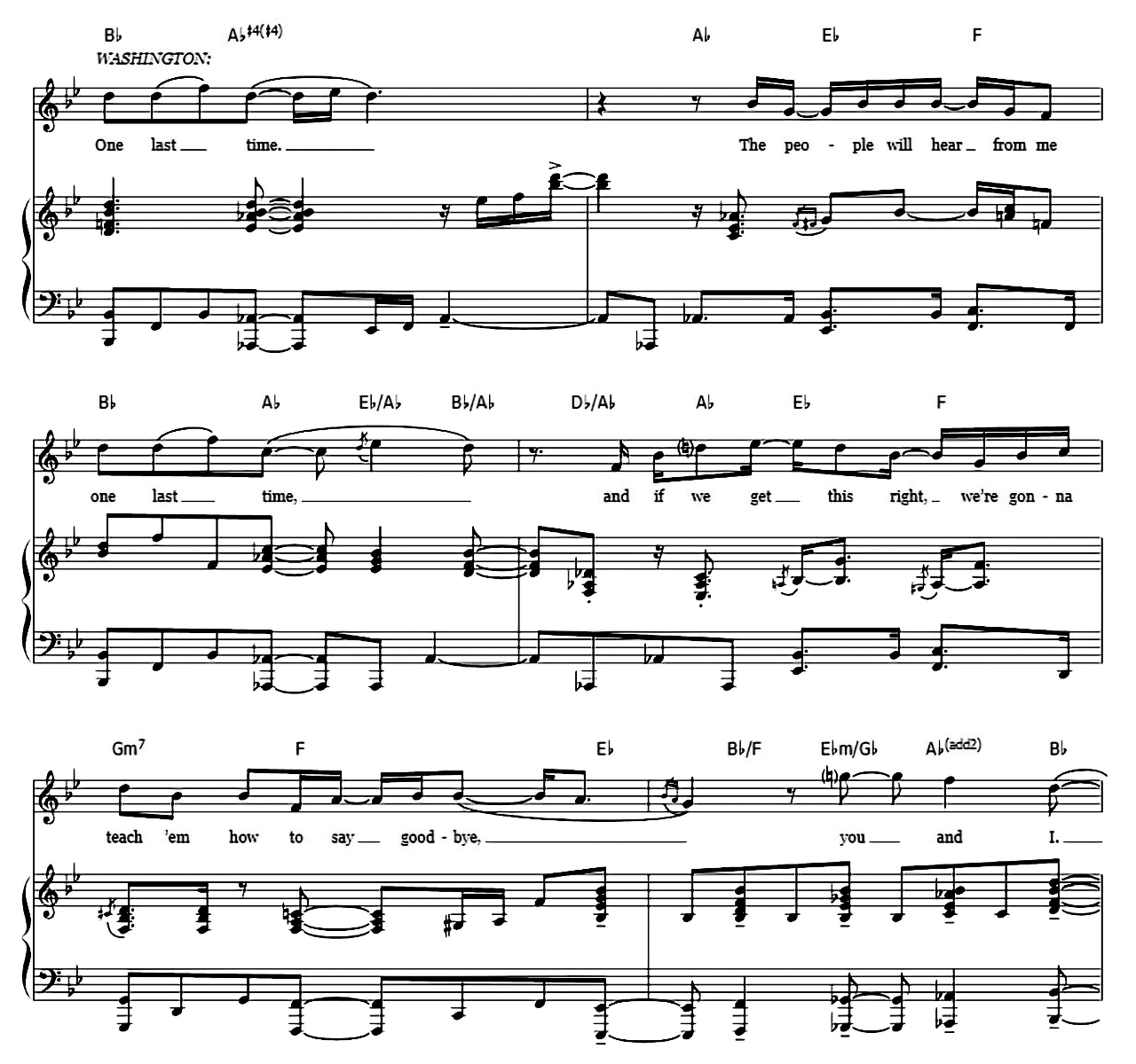 One Last Time (from Hamilton) sheet music 7