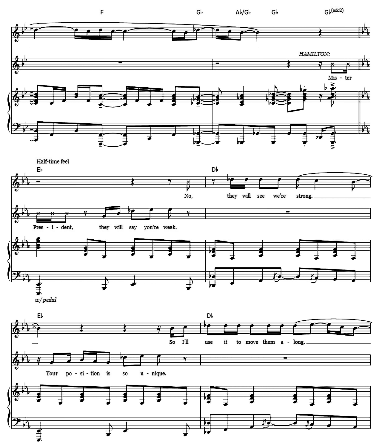 One Last Time (from Hamilton) sheet music 8