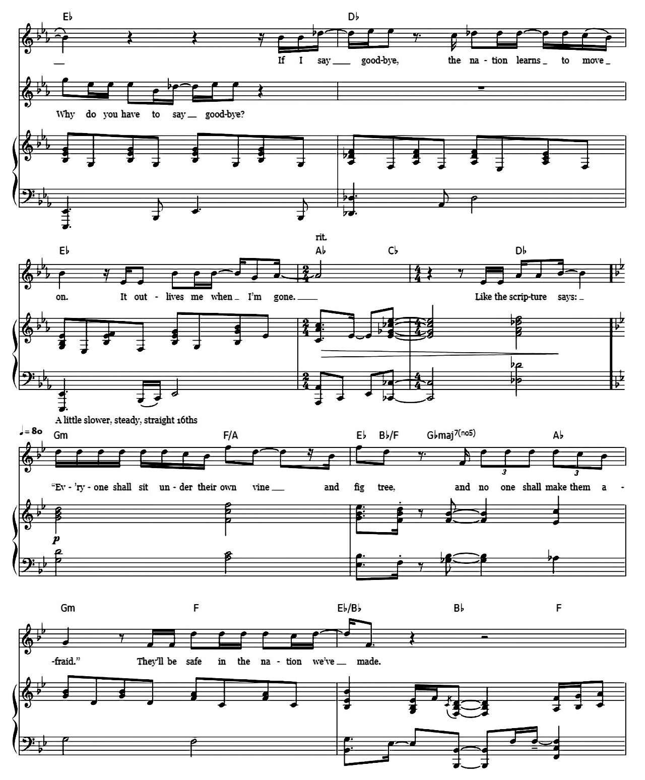 One Last Time (from Hamilton) sheet music 9