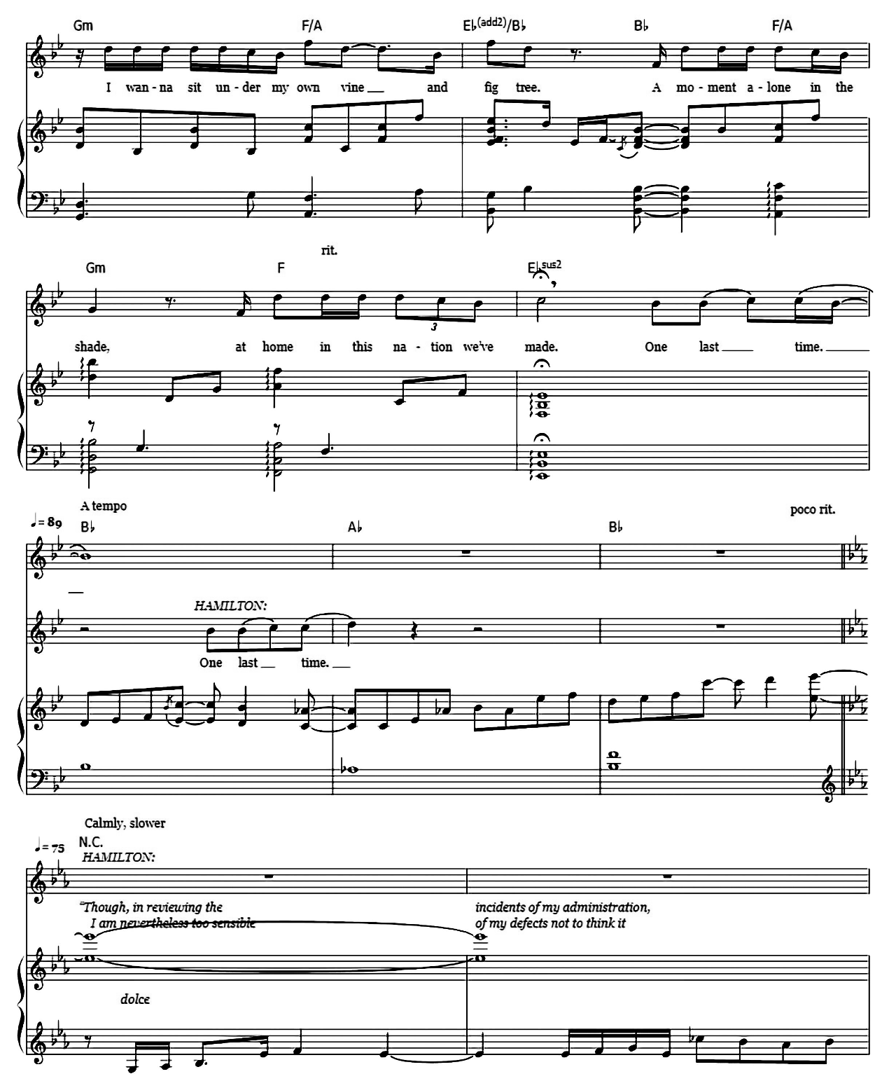 One Last Time (from Hamilton) sheet music 10