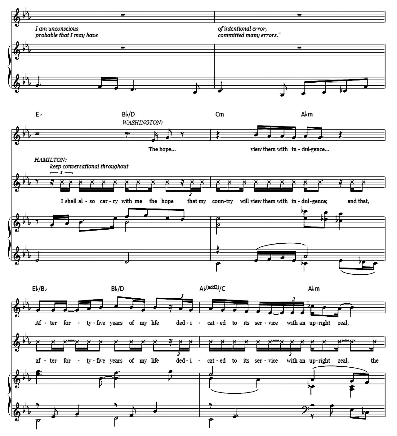 One Last Time (from Hamilton) sheet music 11