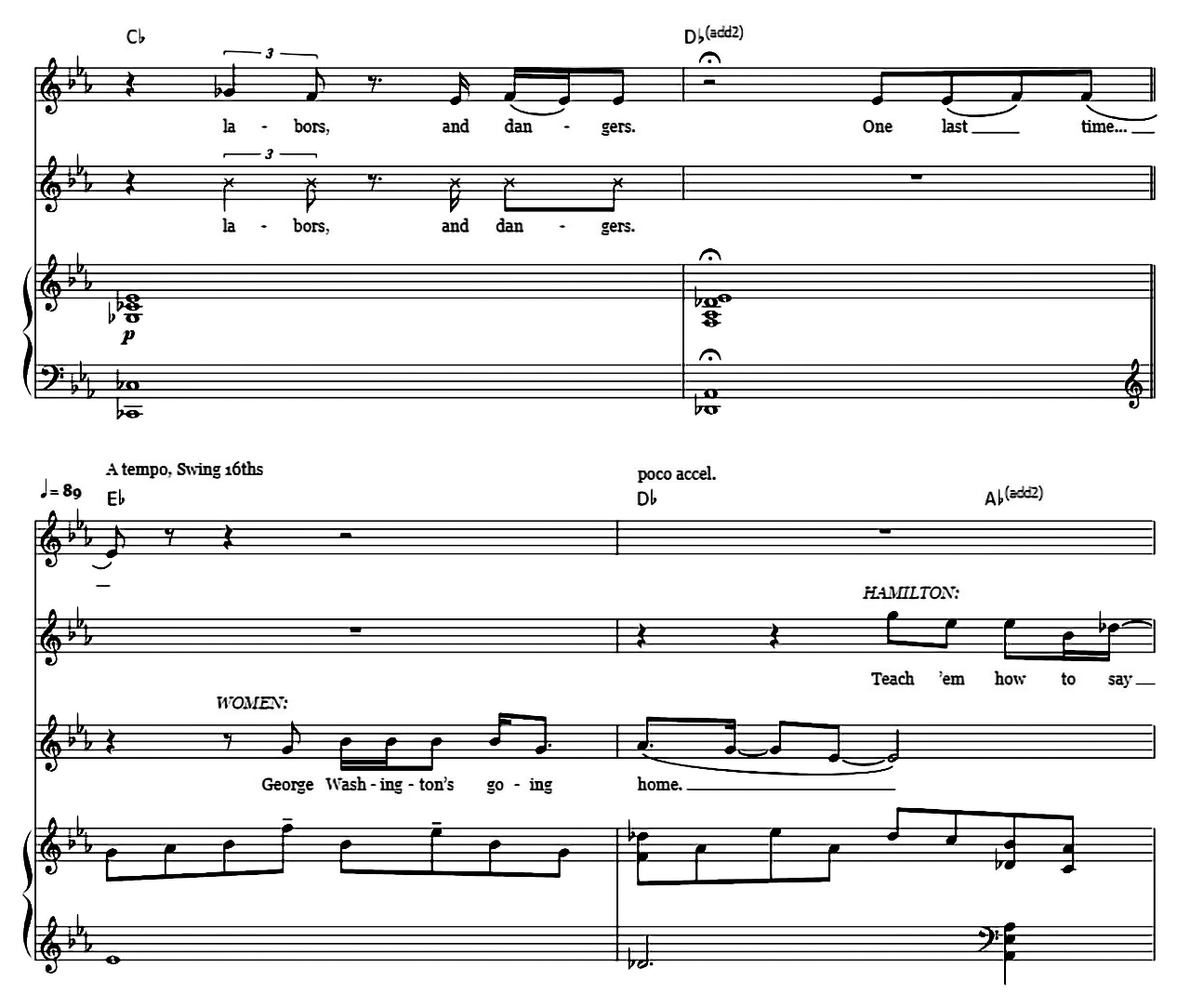 One Last Time (from Hamilton) sheet music 14