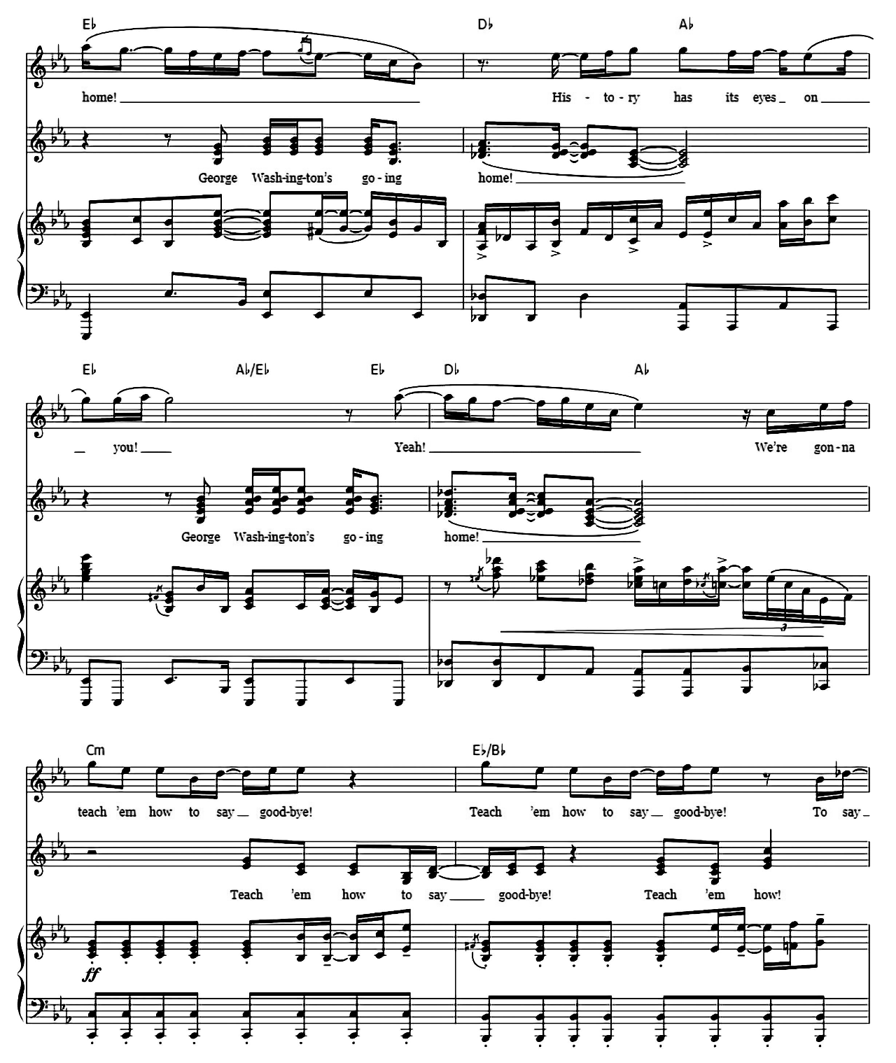 One Last Time (from Hamilton) sheet music 16