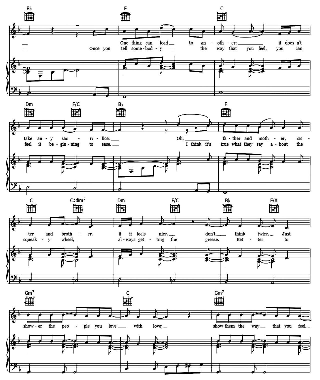 Shower The People sheet music 2