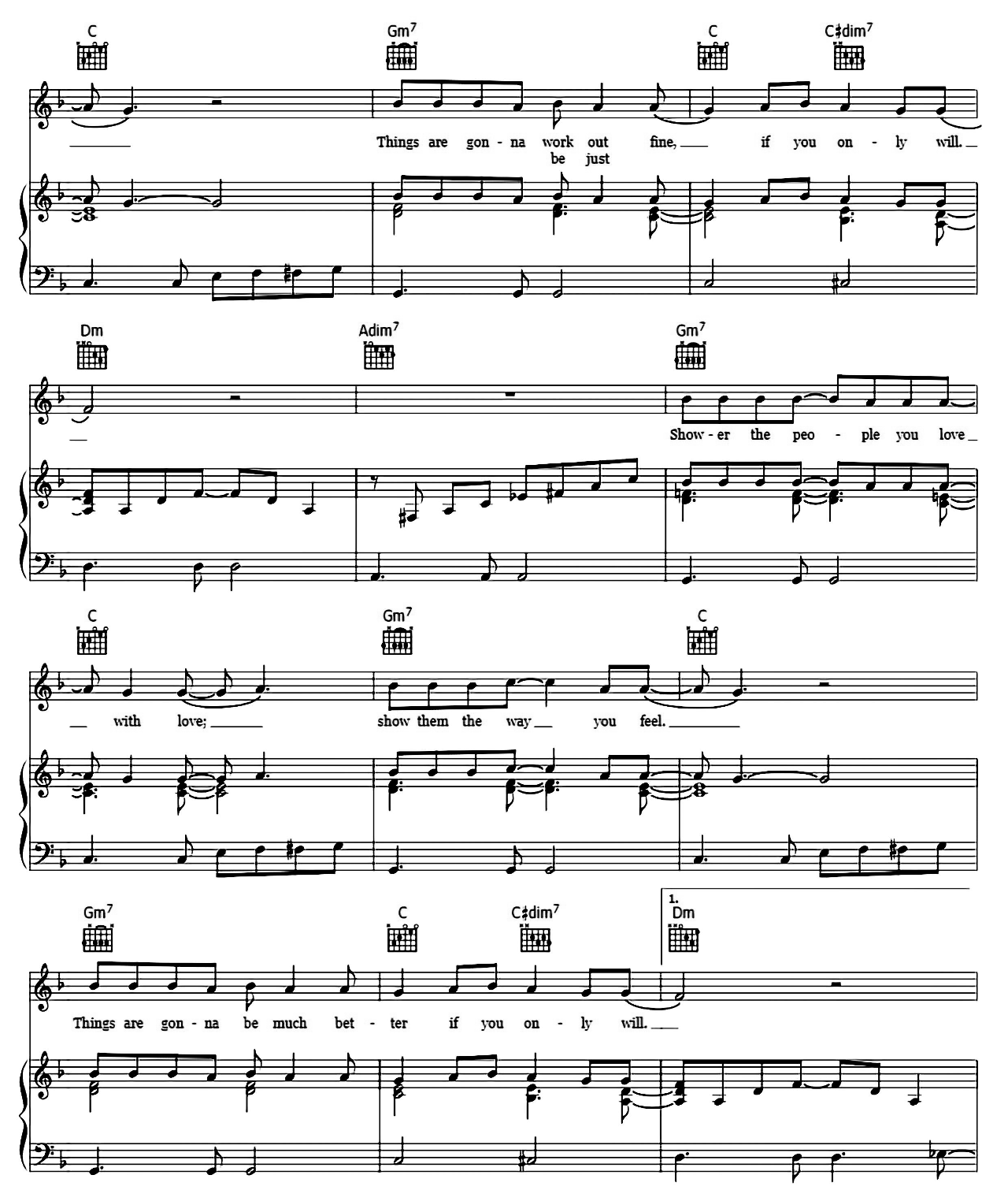 Shower The People sheet music 3