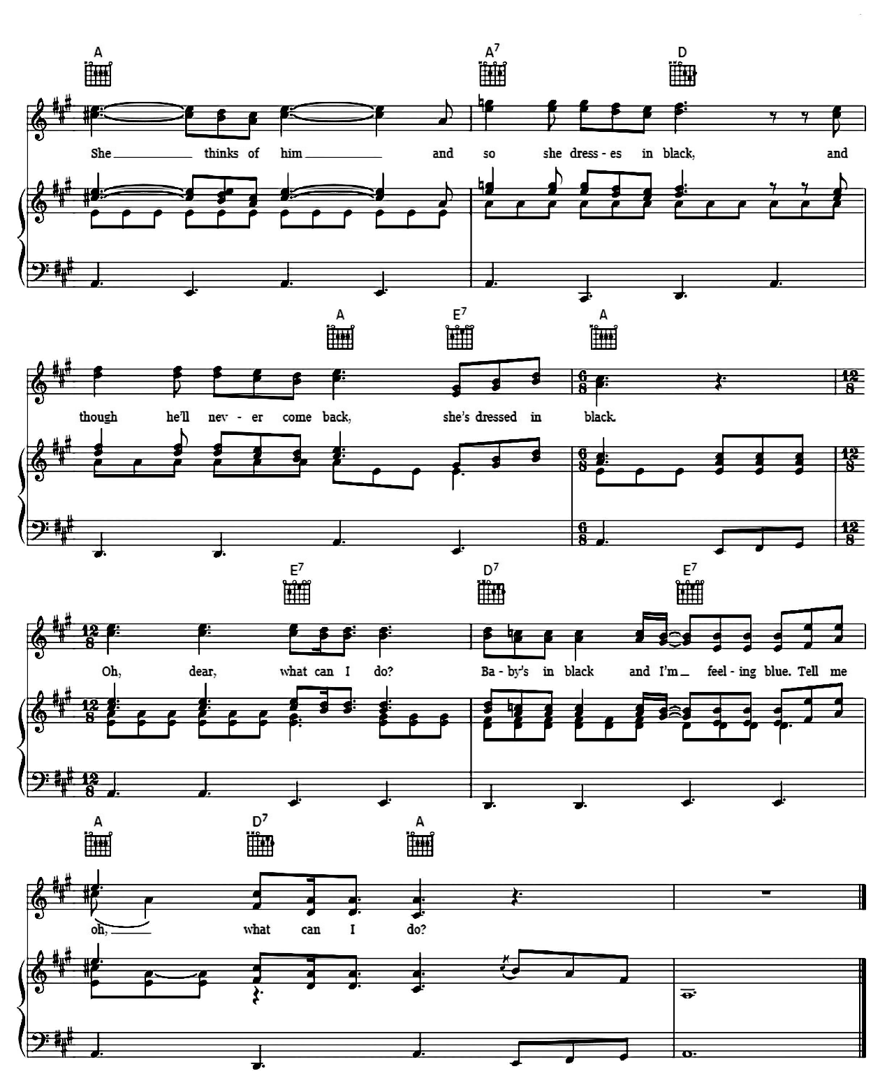 Baby's In Black sheet music 4