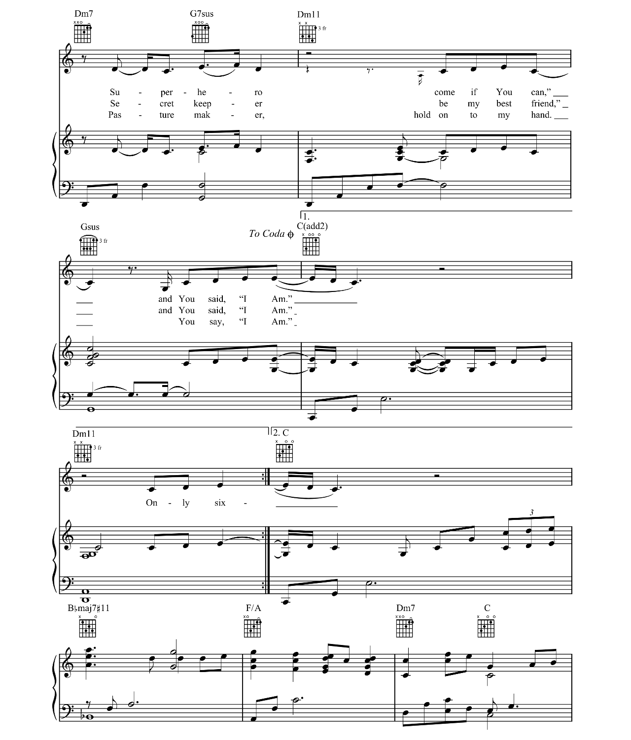 I Am sheet music 3