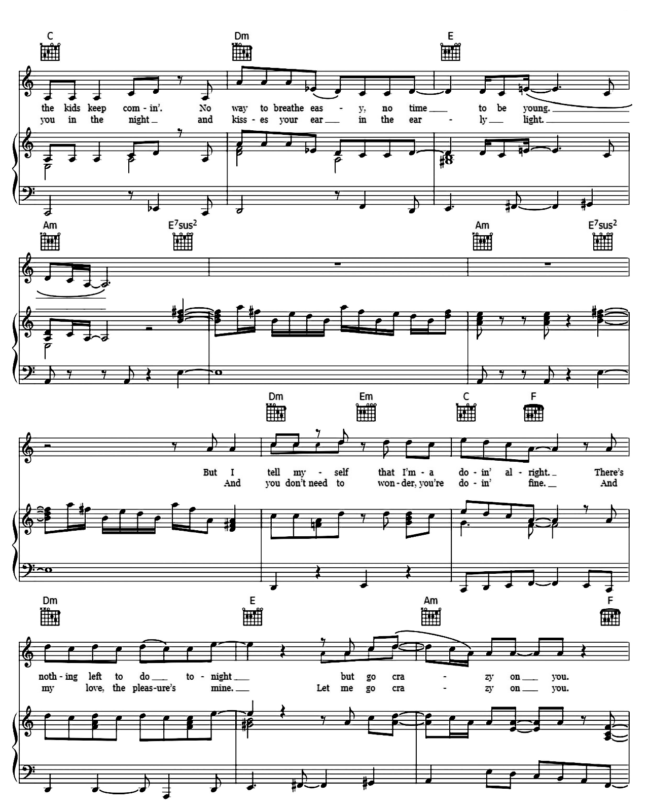 Crazy On You sheet music 2