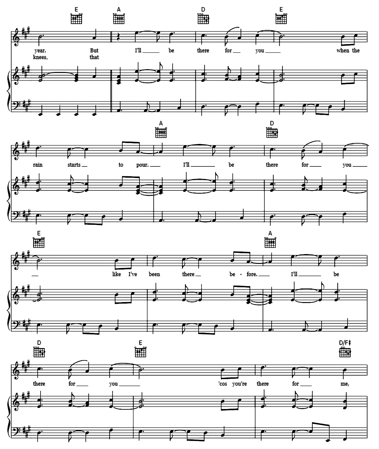 I'll Be There For You (from Friends) sheet music 3