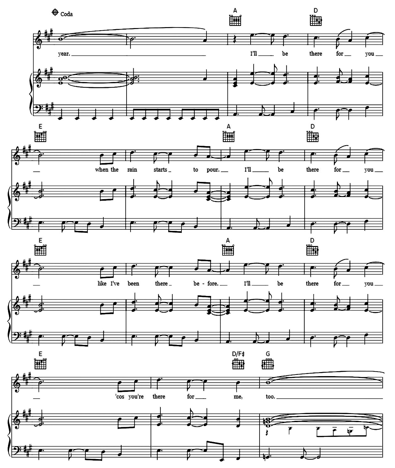 I'll Be There For You (from Friends) sheet music 6