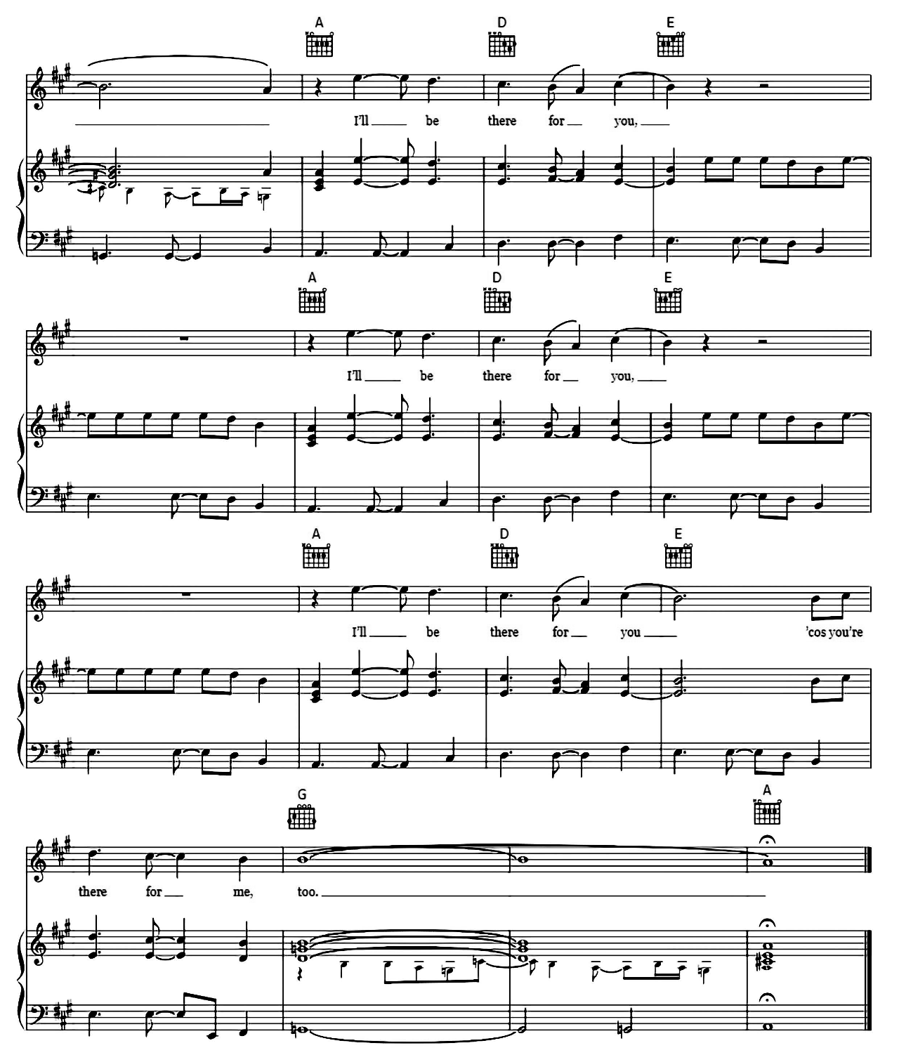 I'll Be There For You (from Friends) sheet music 7