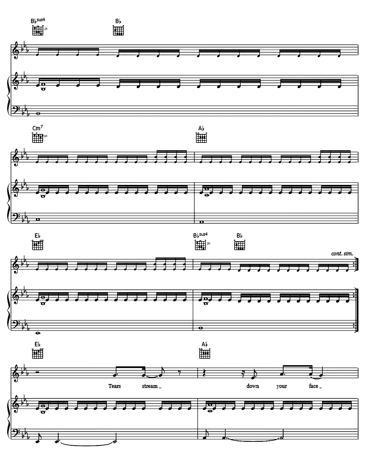 Fix You sheet music 4