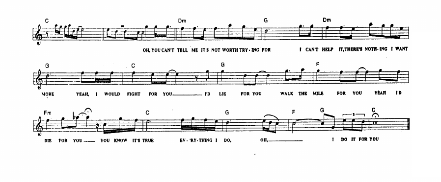 I Do It For You sheet music 2