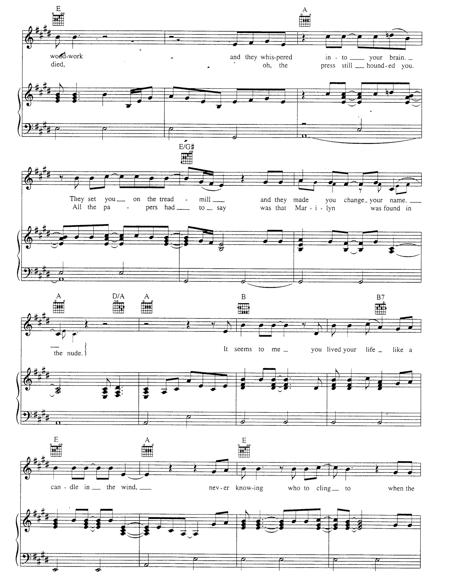 Candle In The Wind sheet music 2