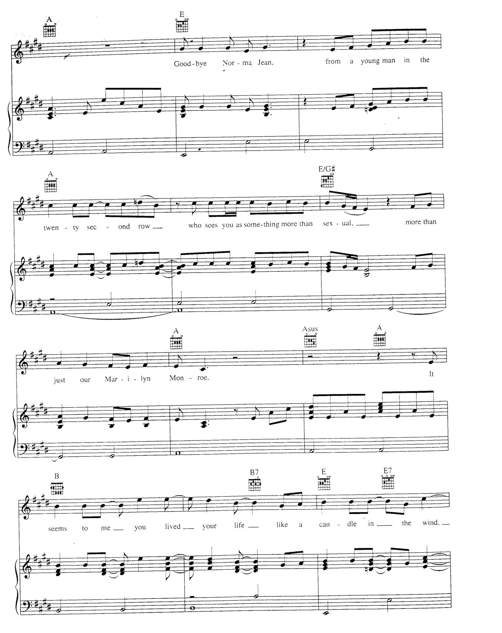 Candle In The Wind sheet music 5