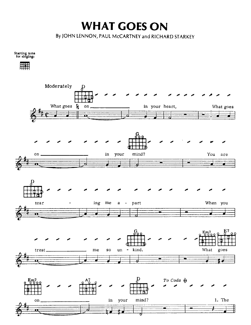 What Goes On sheet music