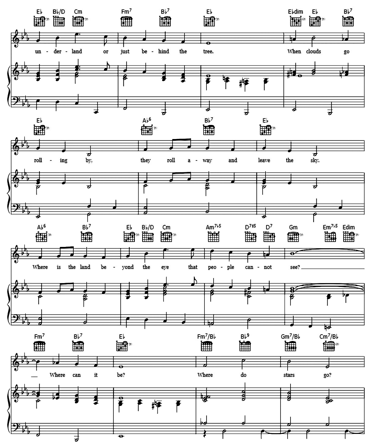Alice In Wonderland sheet music 2